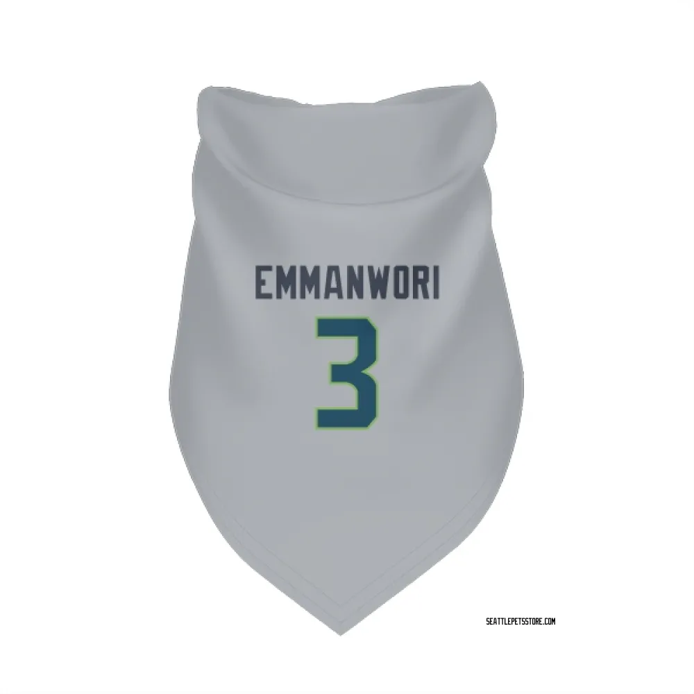 Seattle Seahawks Nick Emmanwori Gray Pet Bandana for Dog & Cat