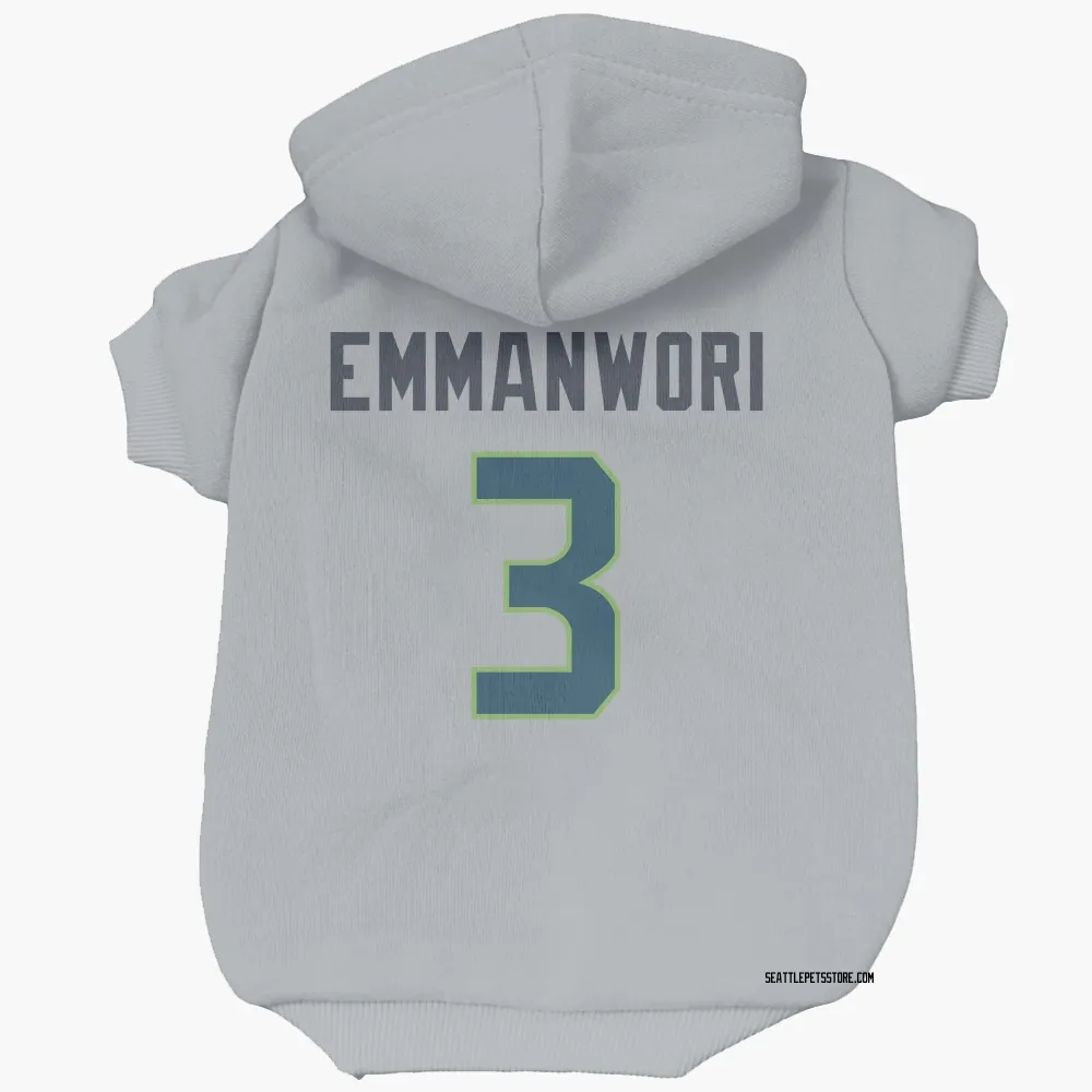 Seattle Seahawks Nick Emmanwori Gray Pet Hoodie for Dog & Cat