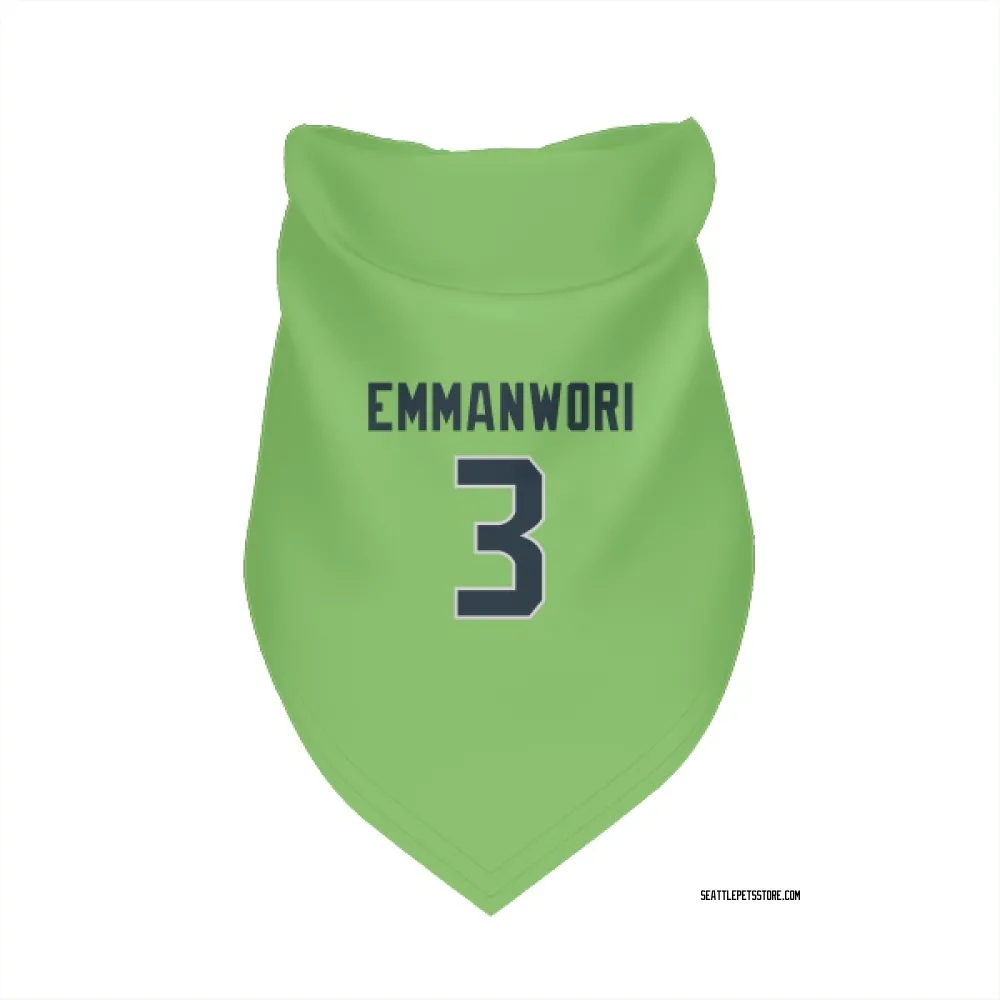 Seattle Seahawks Nick Emmanwori Neon Green Pet Bandana for Dog & Cat