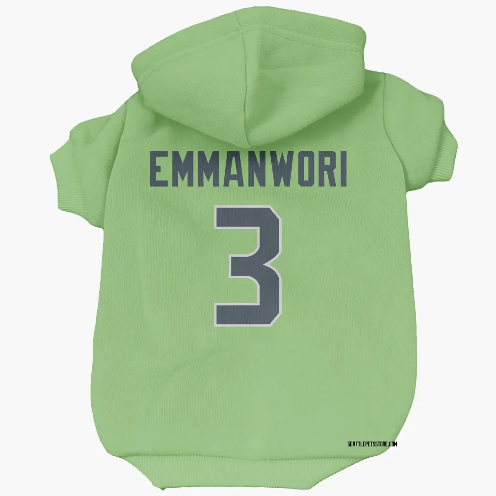 Seattle Seahawks Nick Emmanwori Neon Green Pet Hoodie for Dog & Cat