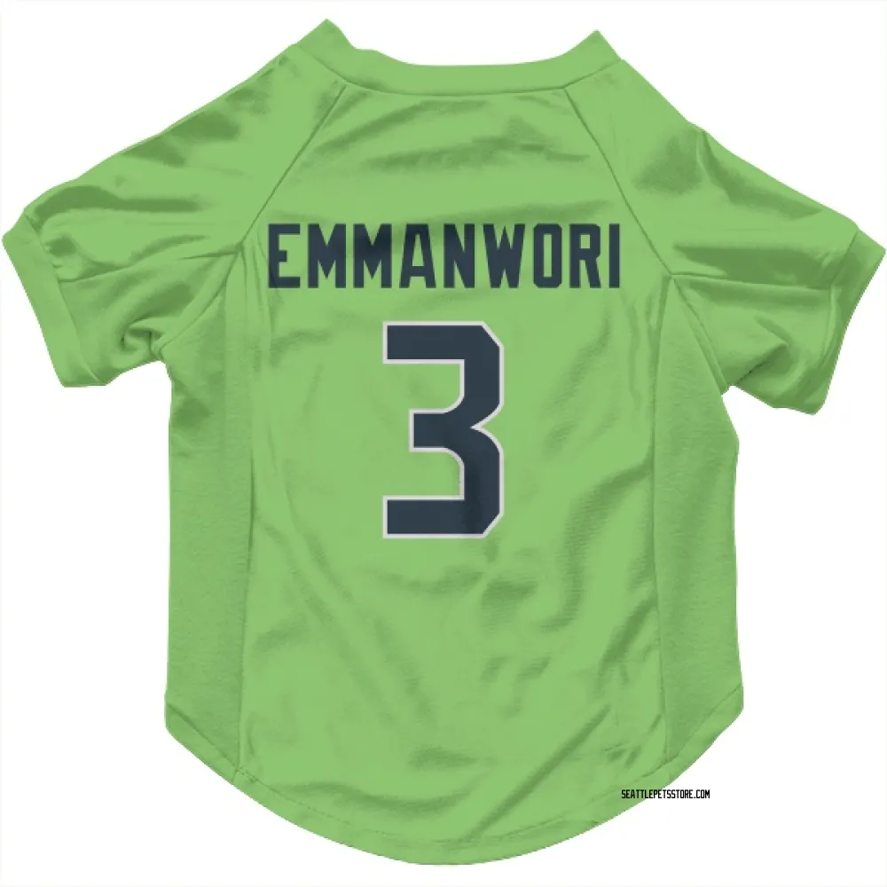 Seattle Seahawks Nick Emmanwori Neon Green Pet Jersey for Dog & Cat