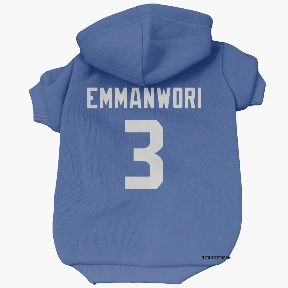 Seattle Seahawks Nick Emmanwori Royal Pet Hoodie for Dog & Cat