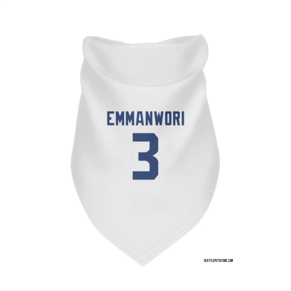 Seattle Seahawks Nick Emmanwori White Pet Bandana for Dog & Cat