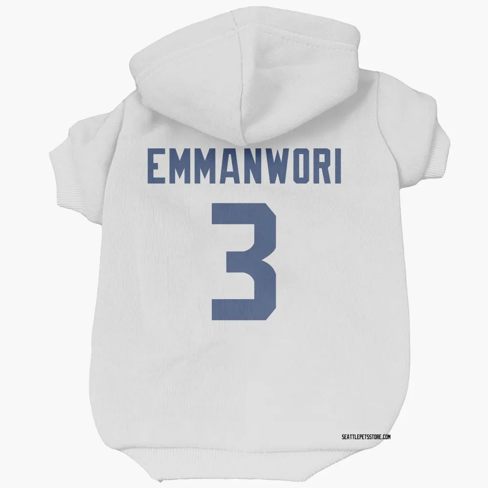 Seattle Seahawks Nick Emmanwori White Pet Hoodie for Dog & Cat