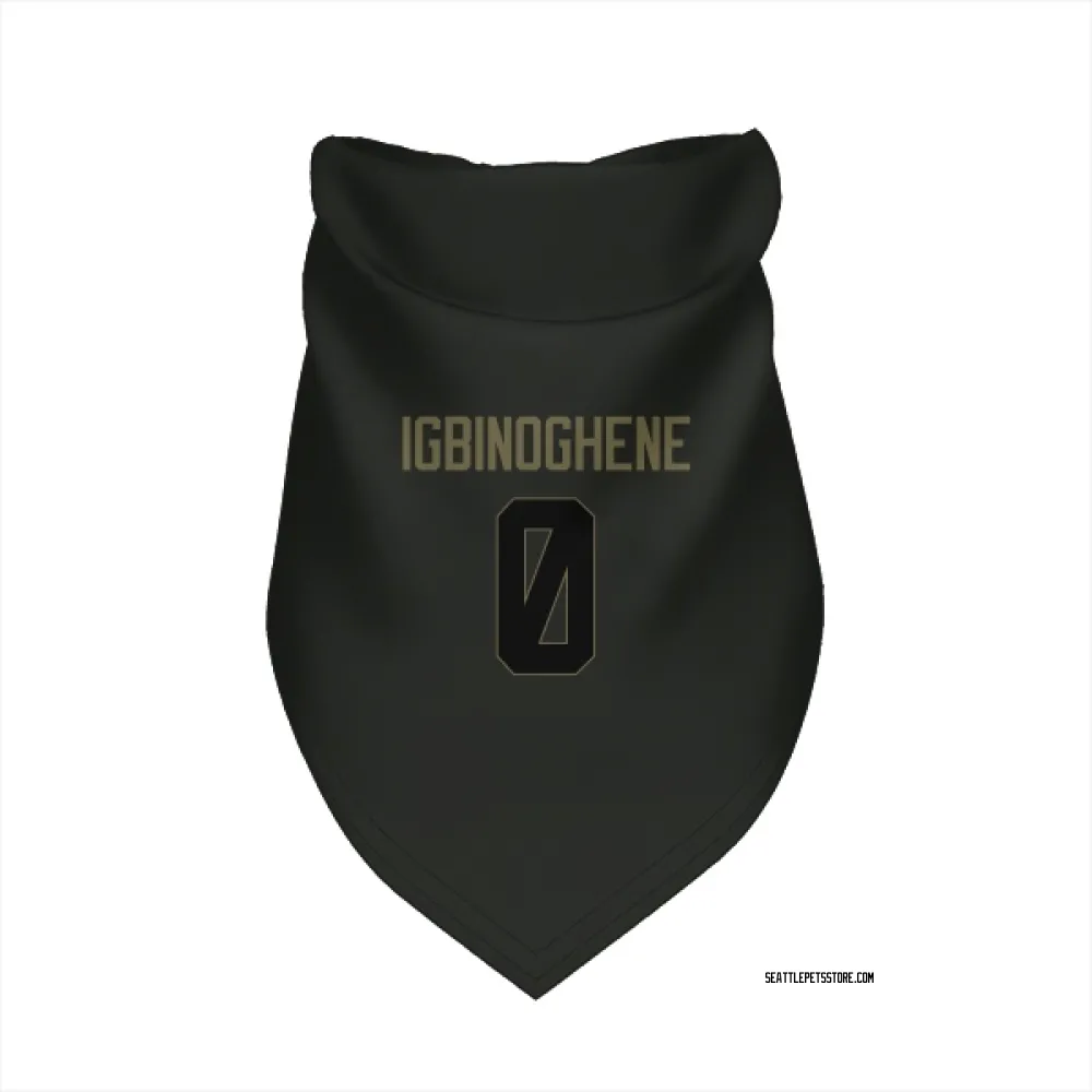 Seattle Seahawks Noah Igbinoghene Black Service Pet Bandana for Dog & Cat