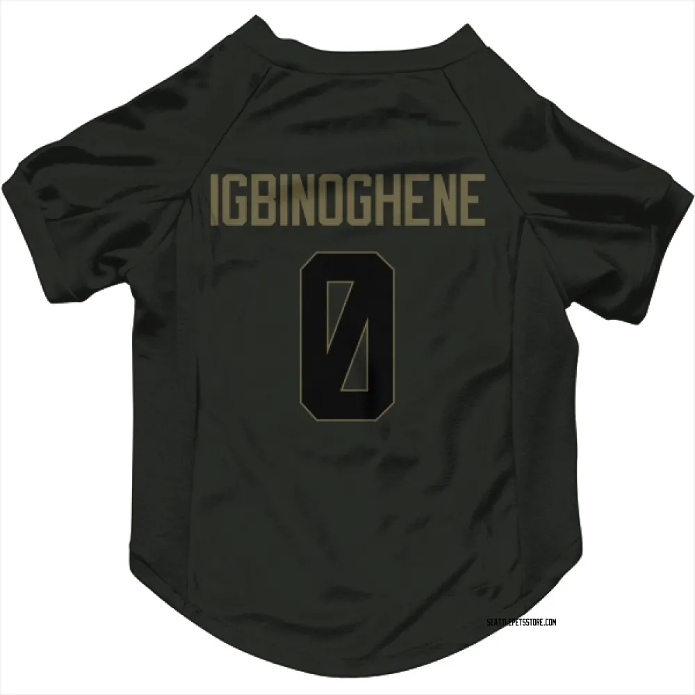 Seattle Seahawks Noah Igbinoghene Black Service Pet Jersey for Dog & Cat