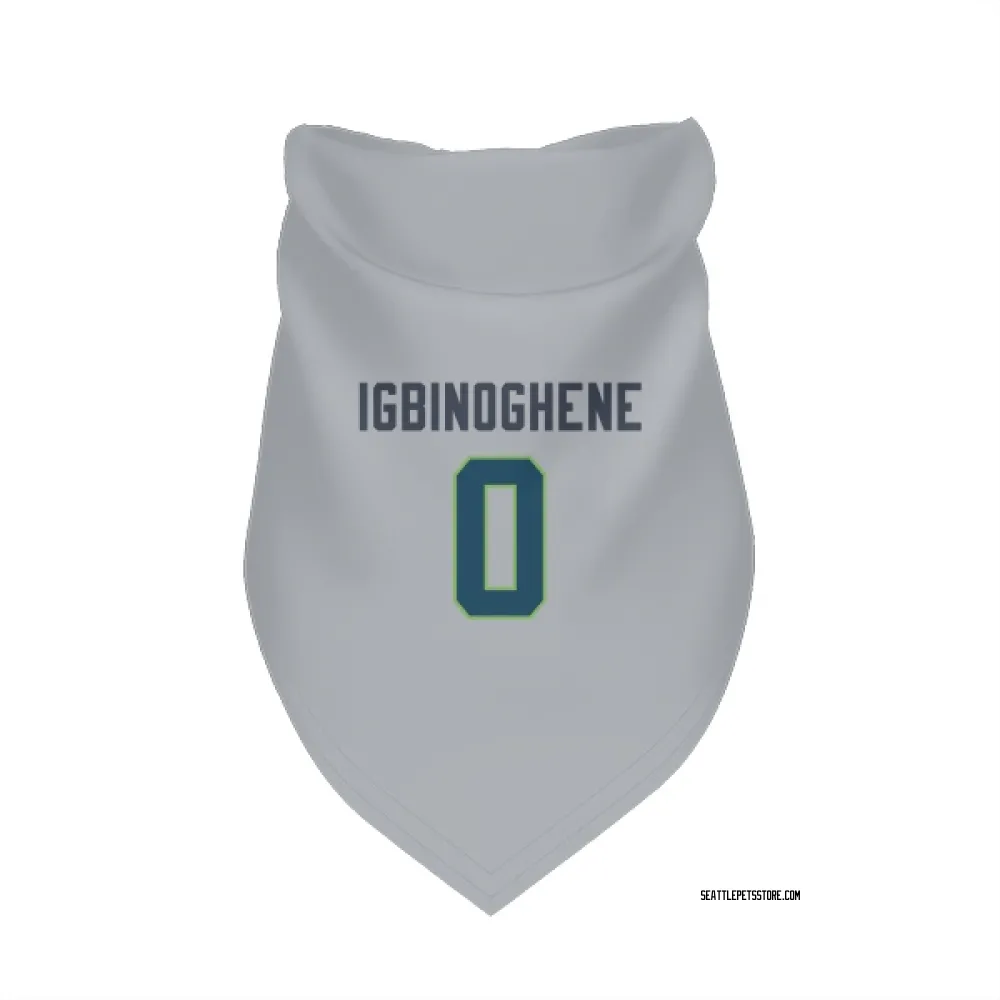 Seattle Seahawks Noah Igbinoghene Gray Pet Bandana for Dog & Cat