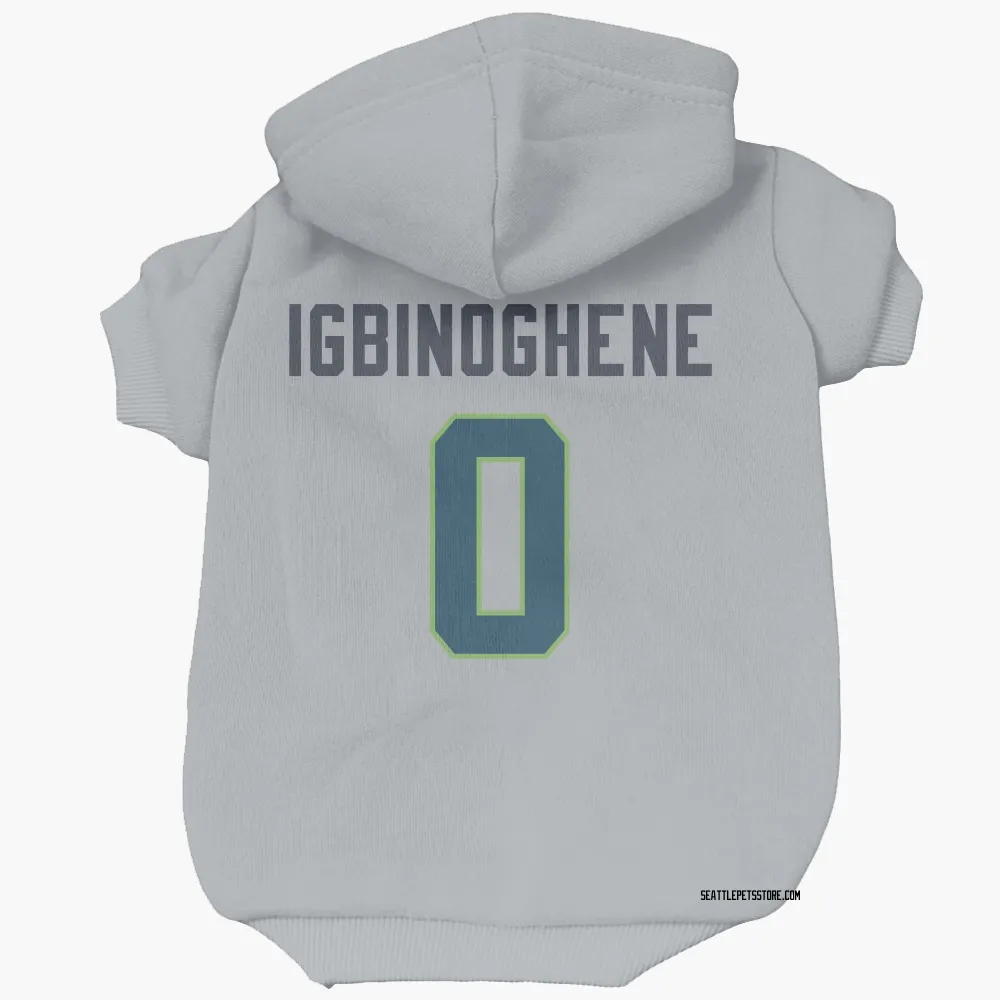 Seattle Seahawks Noah Igbinoghene Gray Pet Hoodie for Dog & Cat