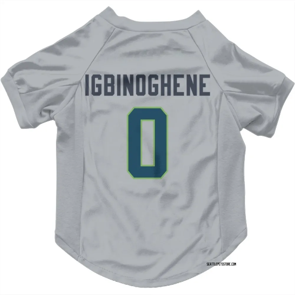 Seattle Seahawks Noah Igbinoghene Gray Pet Jersey for Dog & Cat