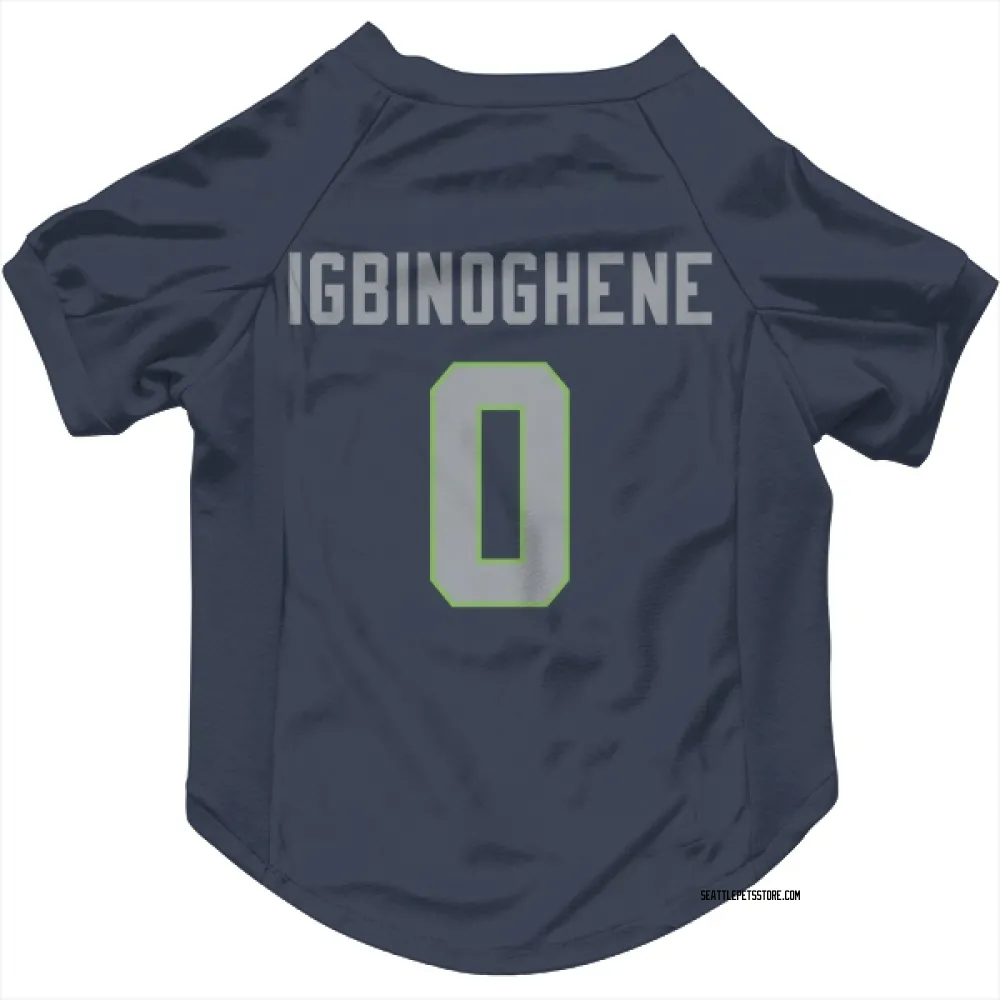 Seattle Seahawks Noah Igbinoghene Navy Pet Jersey for Dog & Cat