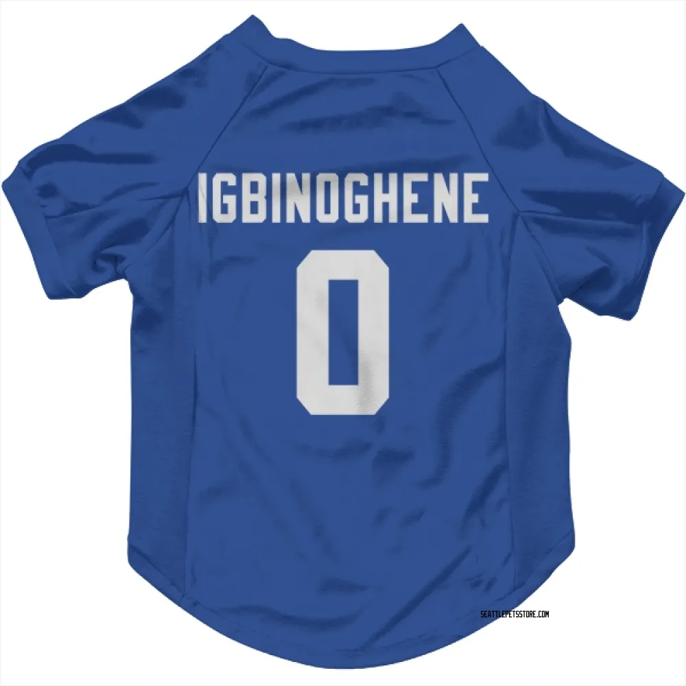 Seattle Seahawks Noah Igbinoghene Royal Pet Jersey for Dog & Cat