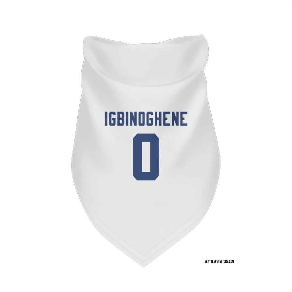 Seattle Seahawks Noah Igbinoghene White Pet Bandana for Dog & Cat