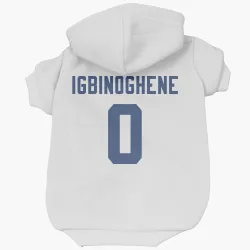 Seattle Seahawks Noah Igbinoghene White Pet Hoodie for Dog & Cat