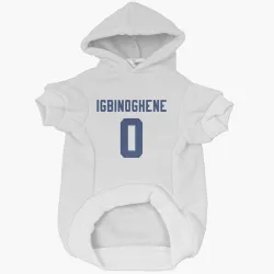Seattle Seahawks Noah Igbinoghene White Pet Hoodie for Dog & Cat