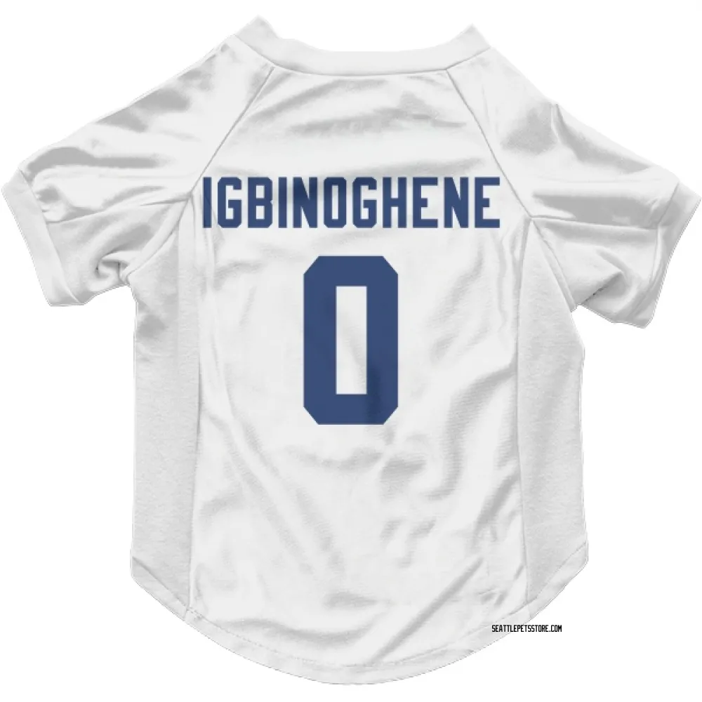 Seattle Seahawks Noah Igbinoghene White Pet Jersey for Dog & Cat