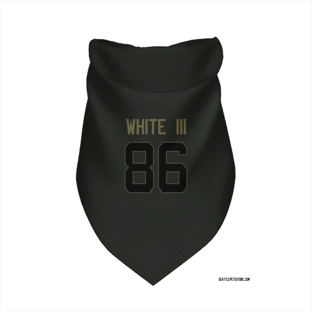 Seattle Seahawks Ricky White III Black Service Pet Bandana for Dog & Cat