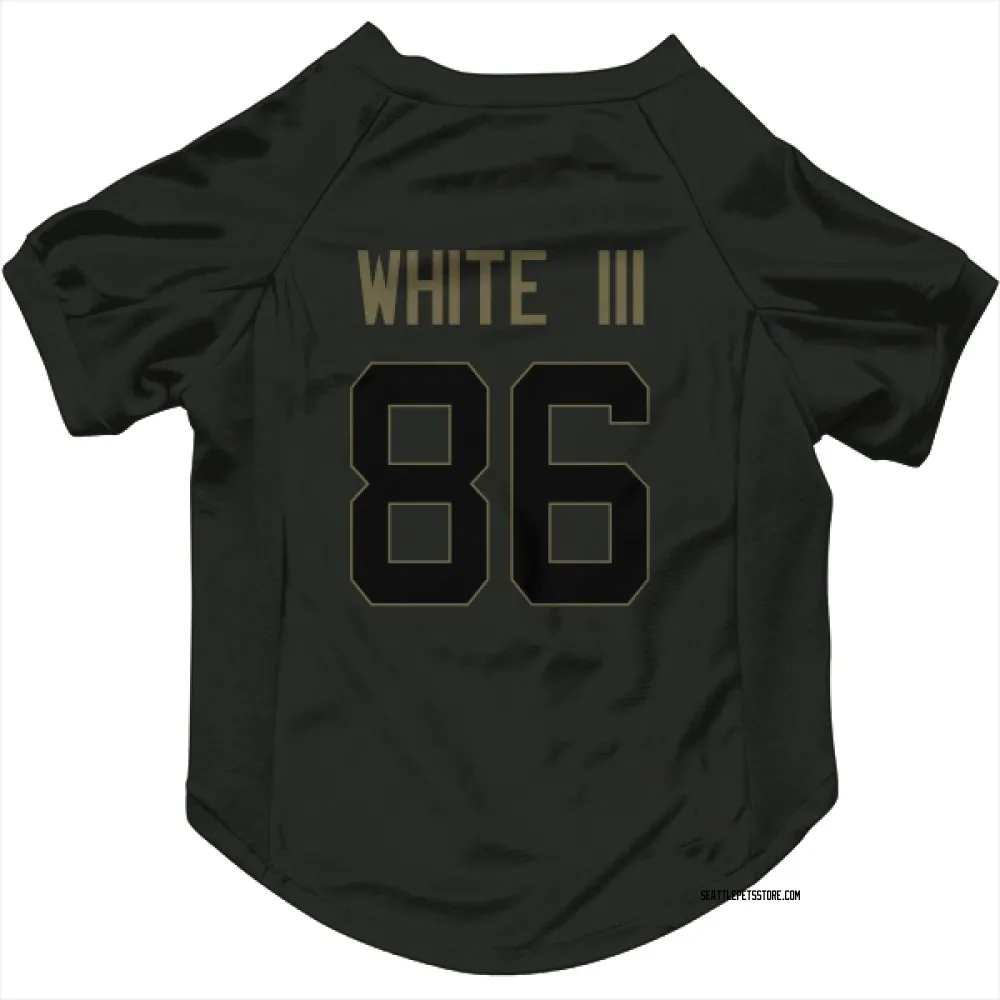 Seattle Seahawks Ricky White III Black Service Pet Jersey for Dog & Cat