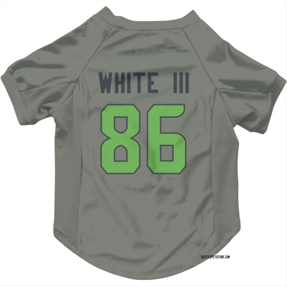 Seattle Seahawks Ricky White III Gray Neon Green Pet Jersey for Dog & Cat