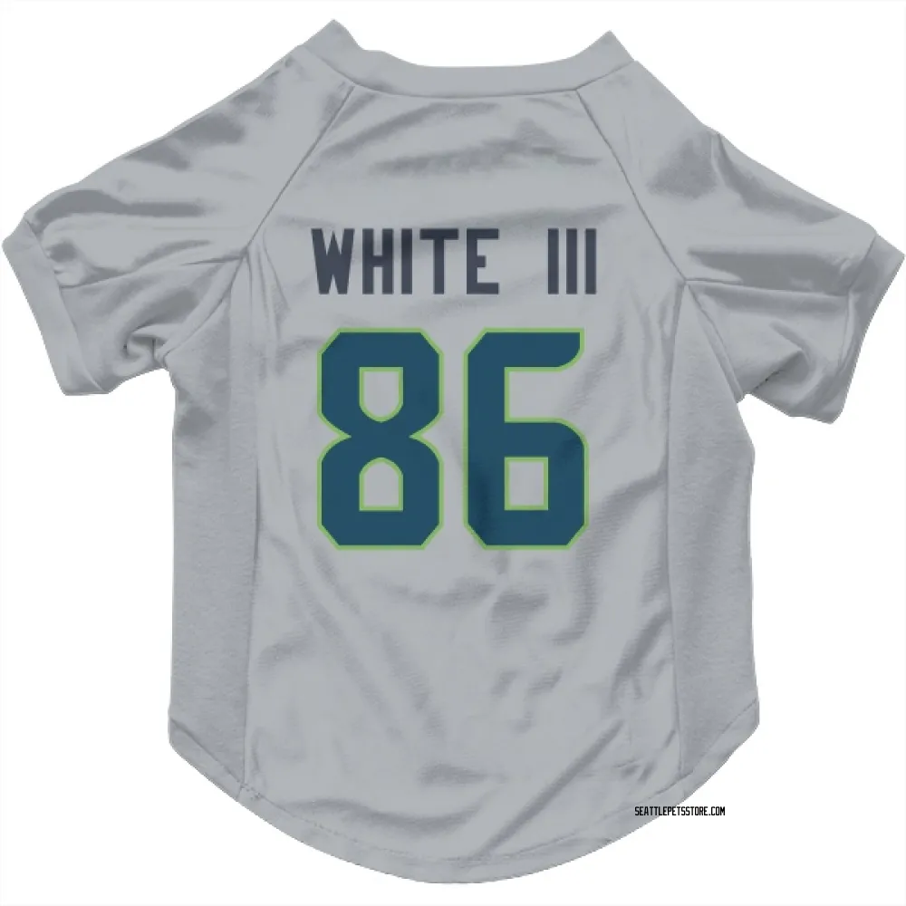 Seattle Seahawks Ricky White III Gray Pet Jersey for Dog & Cat
