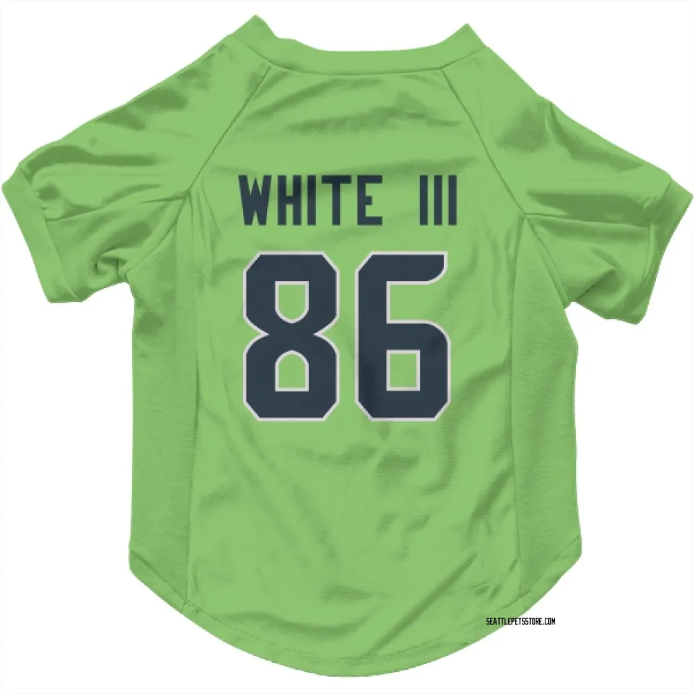 Seattle Seahawks Ricky White III Neon Green Pet Jersey for Dog & Cat