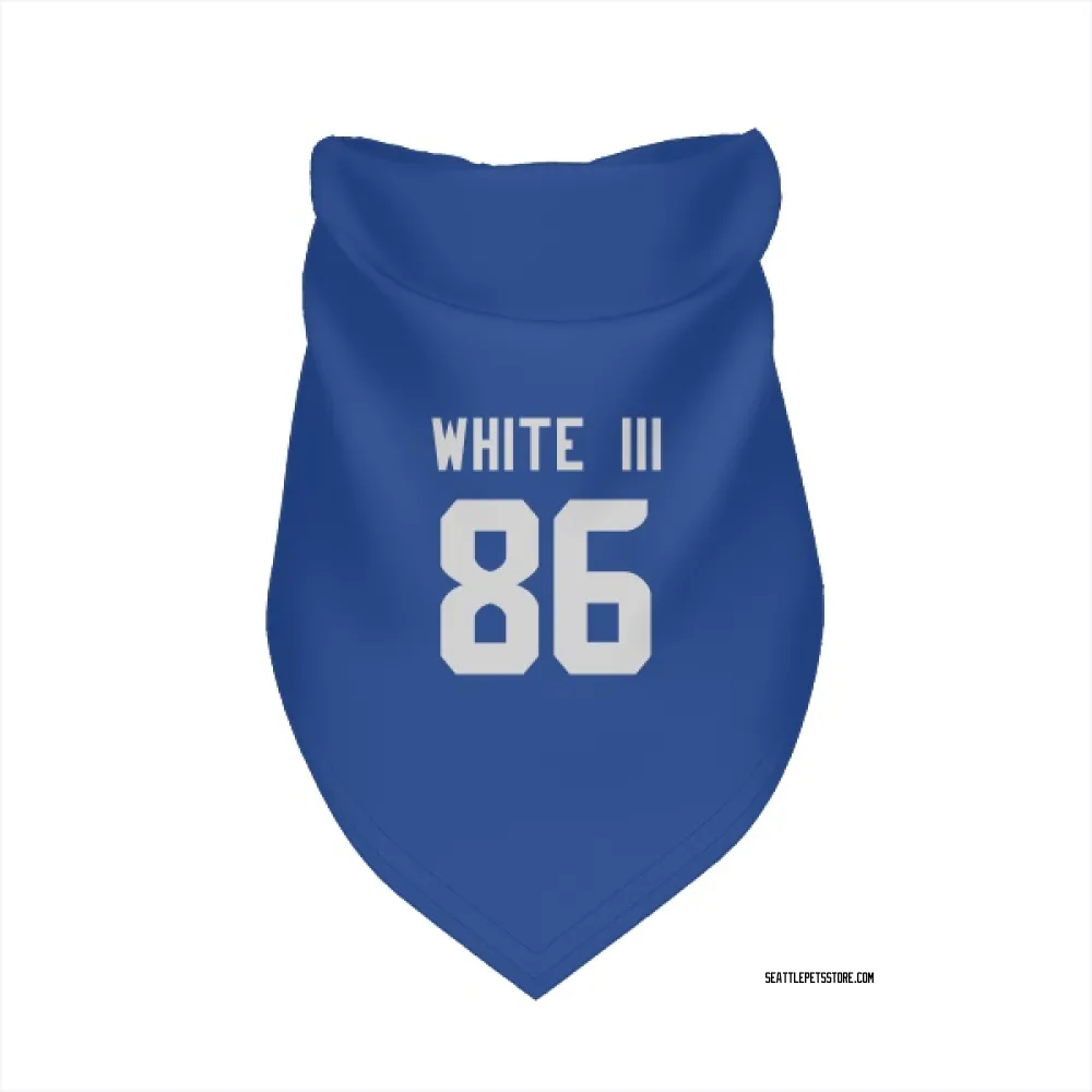 Seattle Seahawks Ricky White III Royal Pet Bandana for Dog & Cat