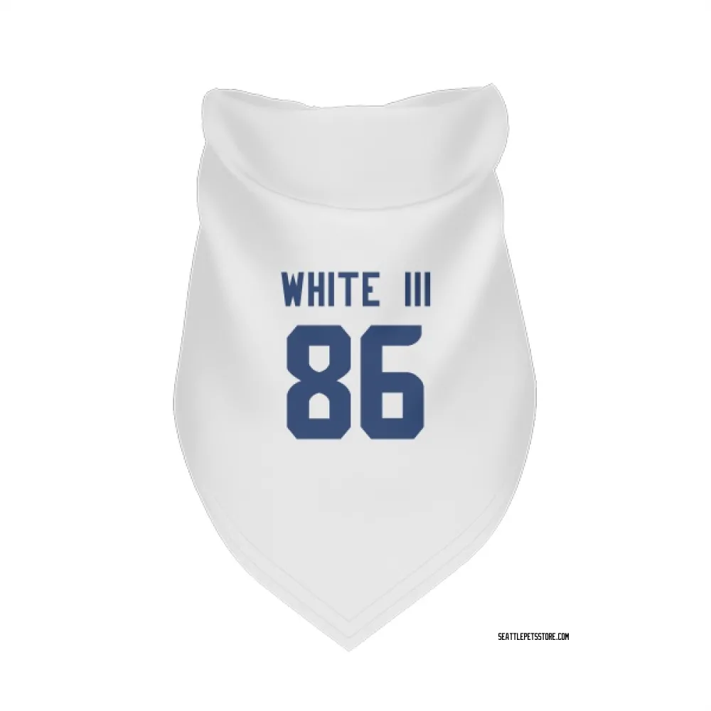 Seattle Seahawks Ricky White III White Pet Bandana for Dog & Cat