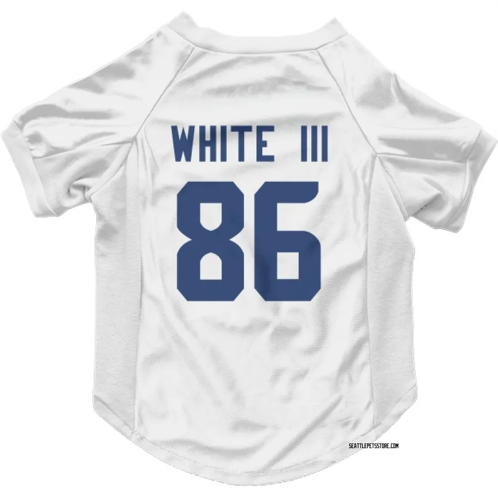 Seattle Seahawks Ricky White III White Pet Jersey for Dog & Cat