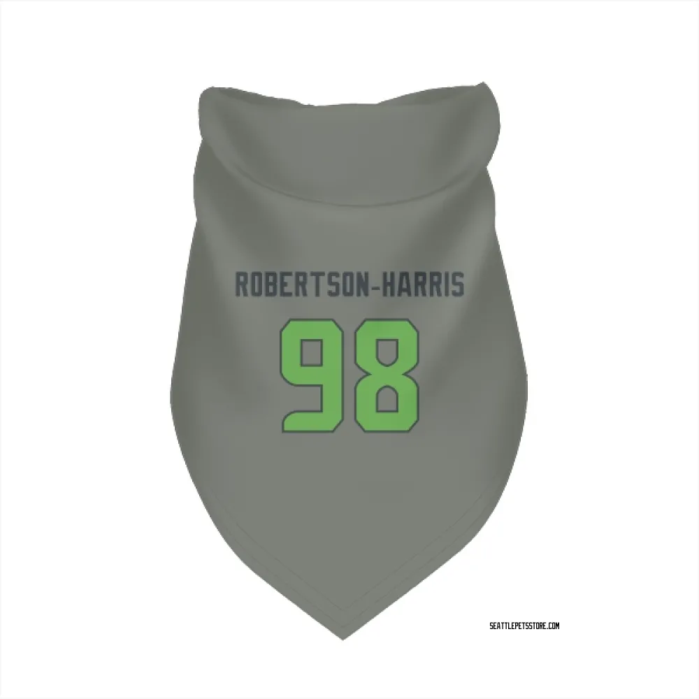 Seattle Seahawks Roy Robertson-Harris Gray Neon Green Pet Bandana for Dog & Cat