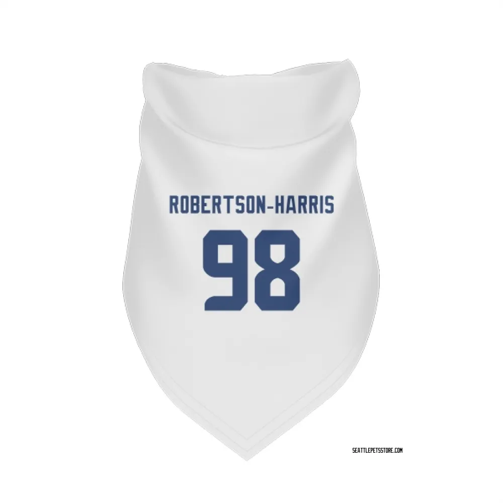 Seattle Seahawks Roy Robertson-Harris White Pet Bandana for Dog & Cat