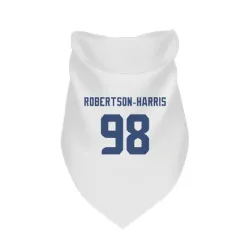 Seattle Seahawks Roy Robertson-Harris White Pet Bandana for Dog & Cat