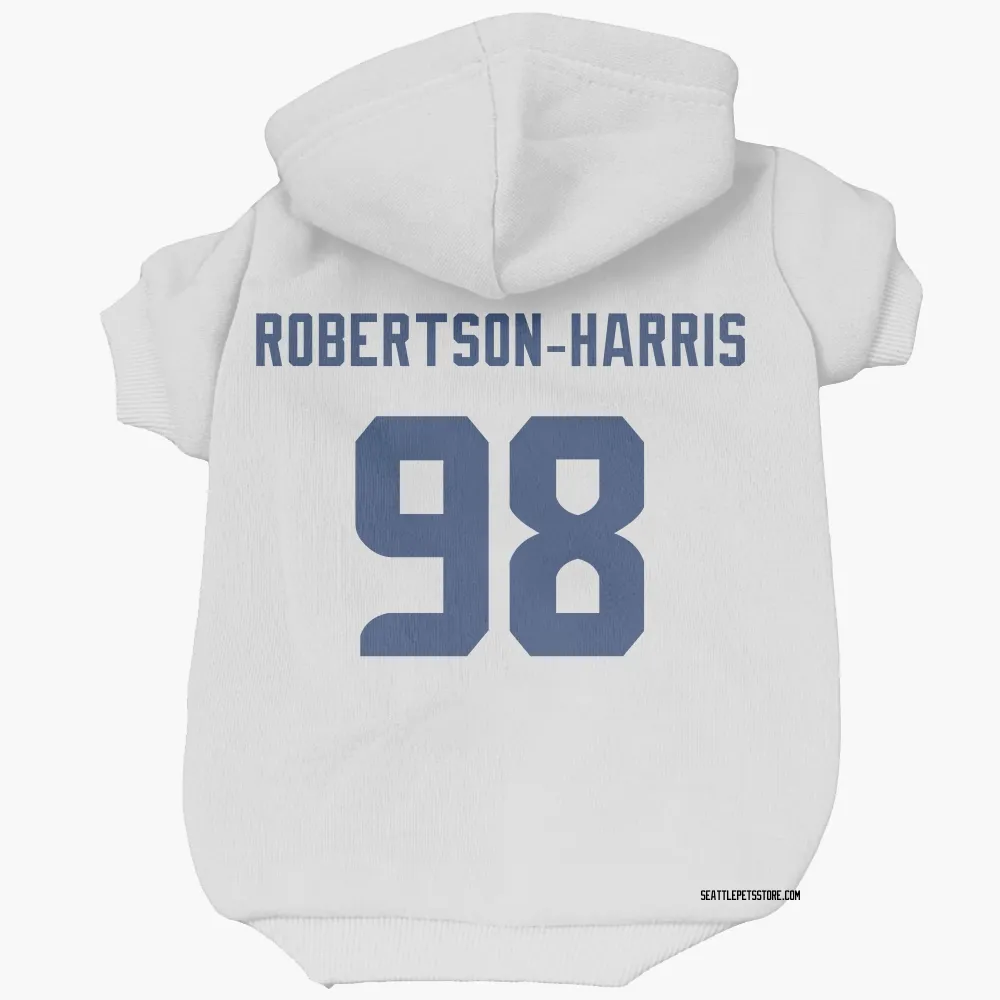 Seattle Seahawks Roy Robertson-Harris White Pet Hoodie for Dog & Cat