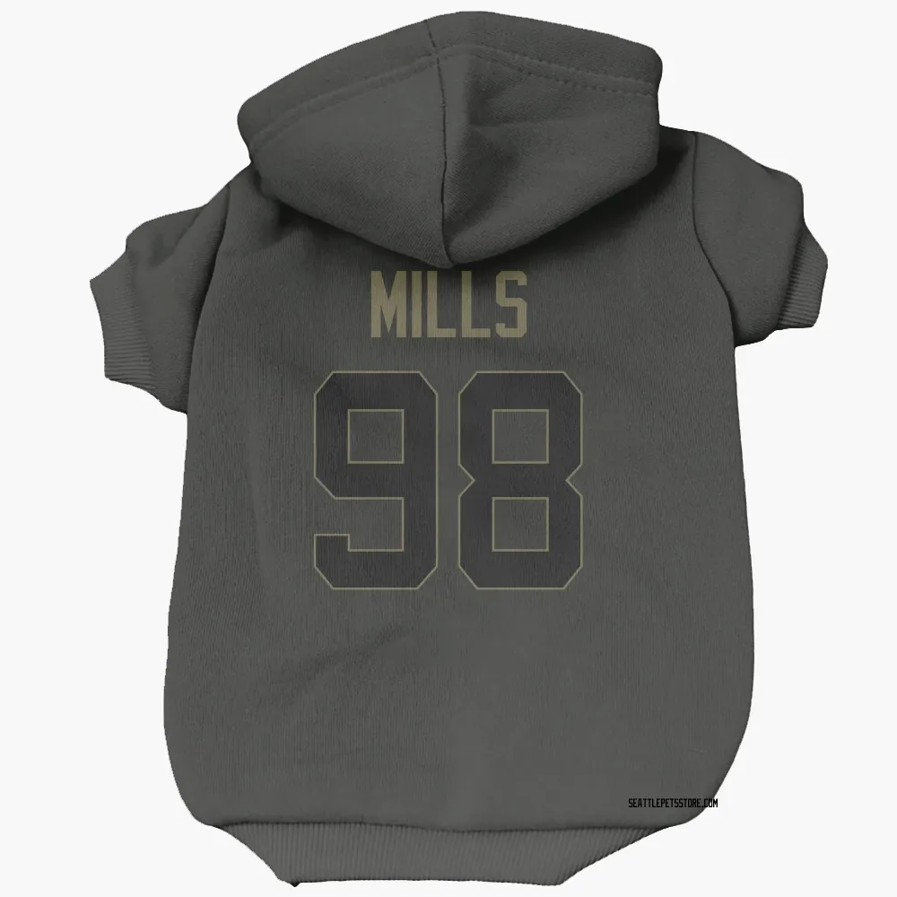 Seattle Seahawks Rylie Mills Black Service Pet Hoodie for Dog & Cat