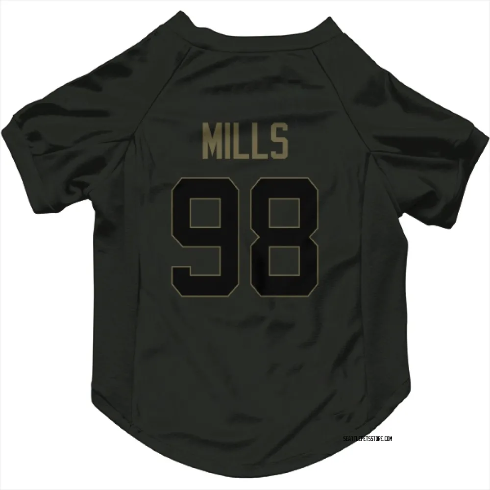 Seattle Seahawks Rylie Mills Black Service Pet Jersey for Dog & Cat