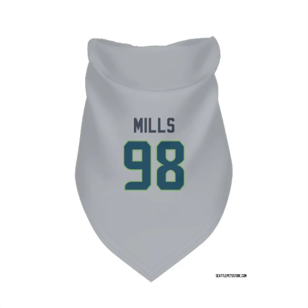 Seattle Seahawks Rylie Mills Gray Pet Bandana for Dog & Cat
