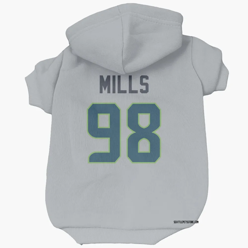 Seattle Seahawks Rylie Mills Gray Pet Hoodie for Dog & Cat
