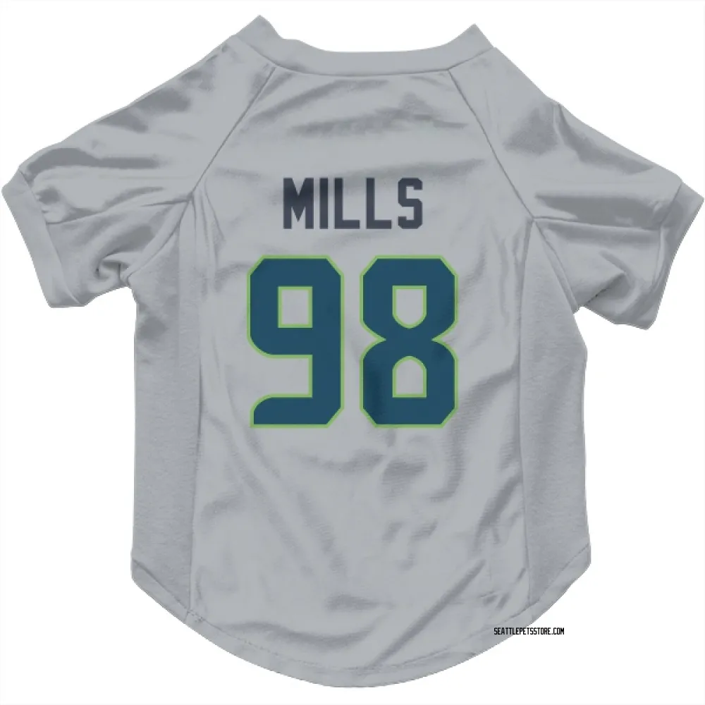 Seattle Seahawks Rylie Mills Gray Pet Jersey for Dog & Cat