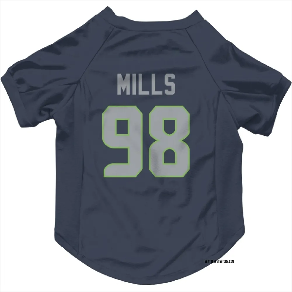 Seattle Seahawks Rylie Mills Navy Pet Jersey for Dog & Cat