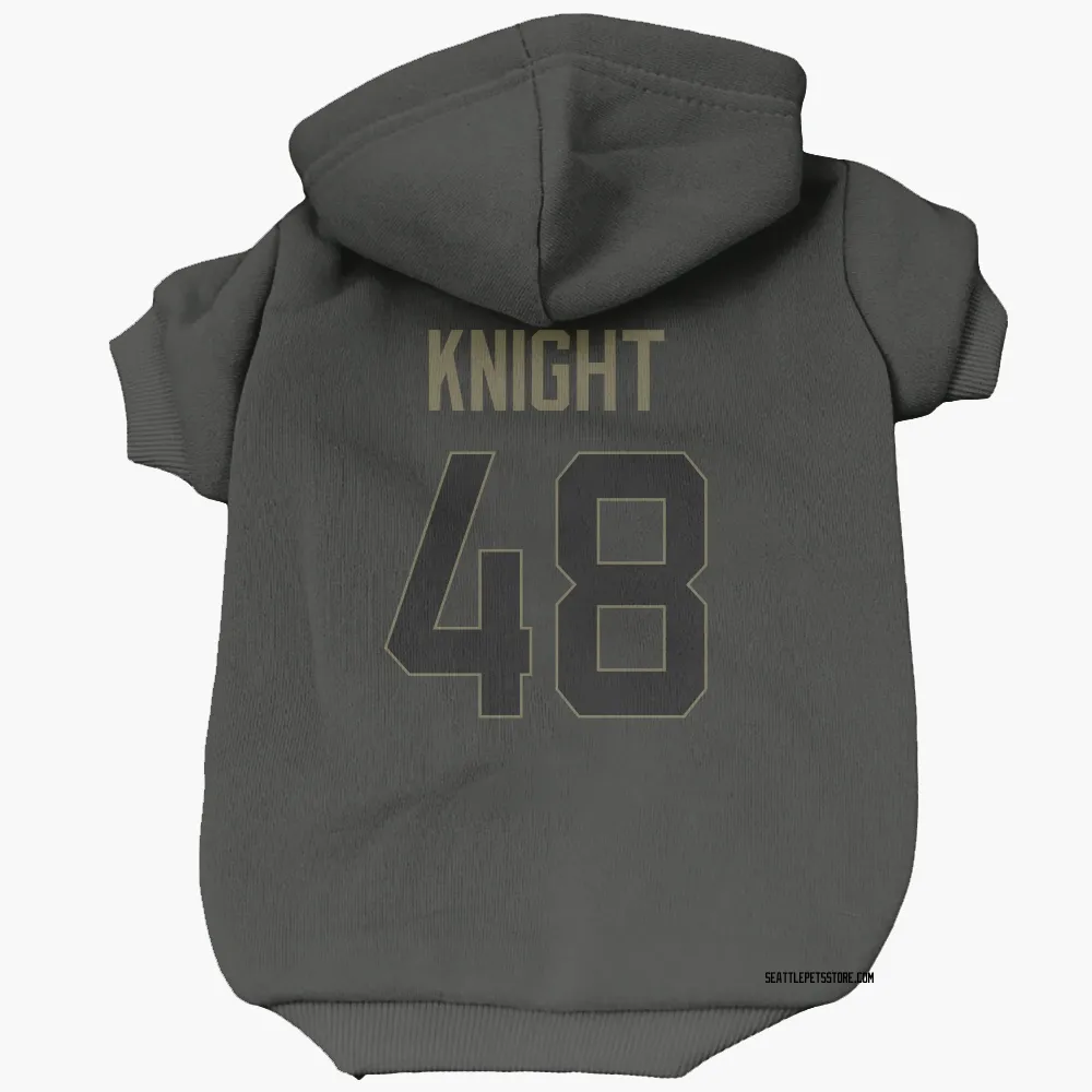 Seattle Seahawks Tyrice Knight Black Service Pet Hoodie for Dog & Cat
