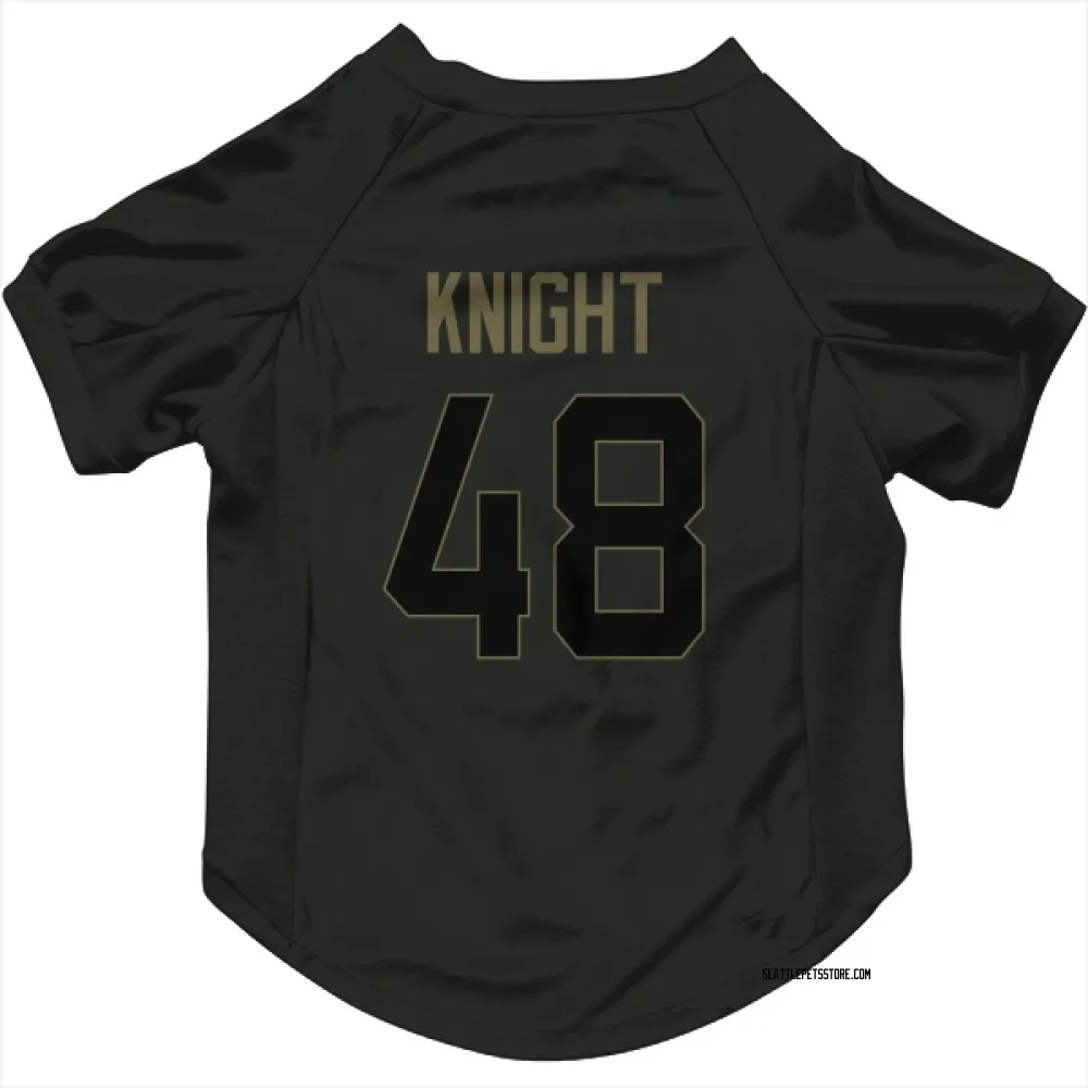 Seattle Seahawks Tyrice Knight Black Service Pet Jersey for Dog & Cat