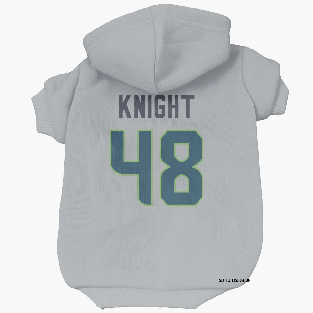 Seattle Seahawks Tyrice Knight Gray Pet Hoodie for Dog & Cat