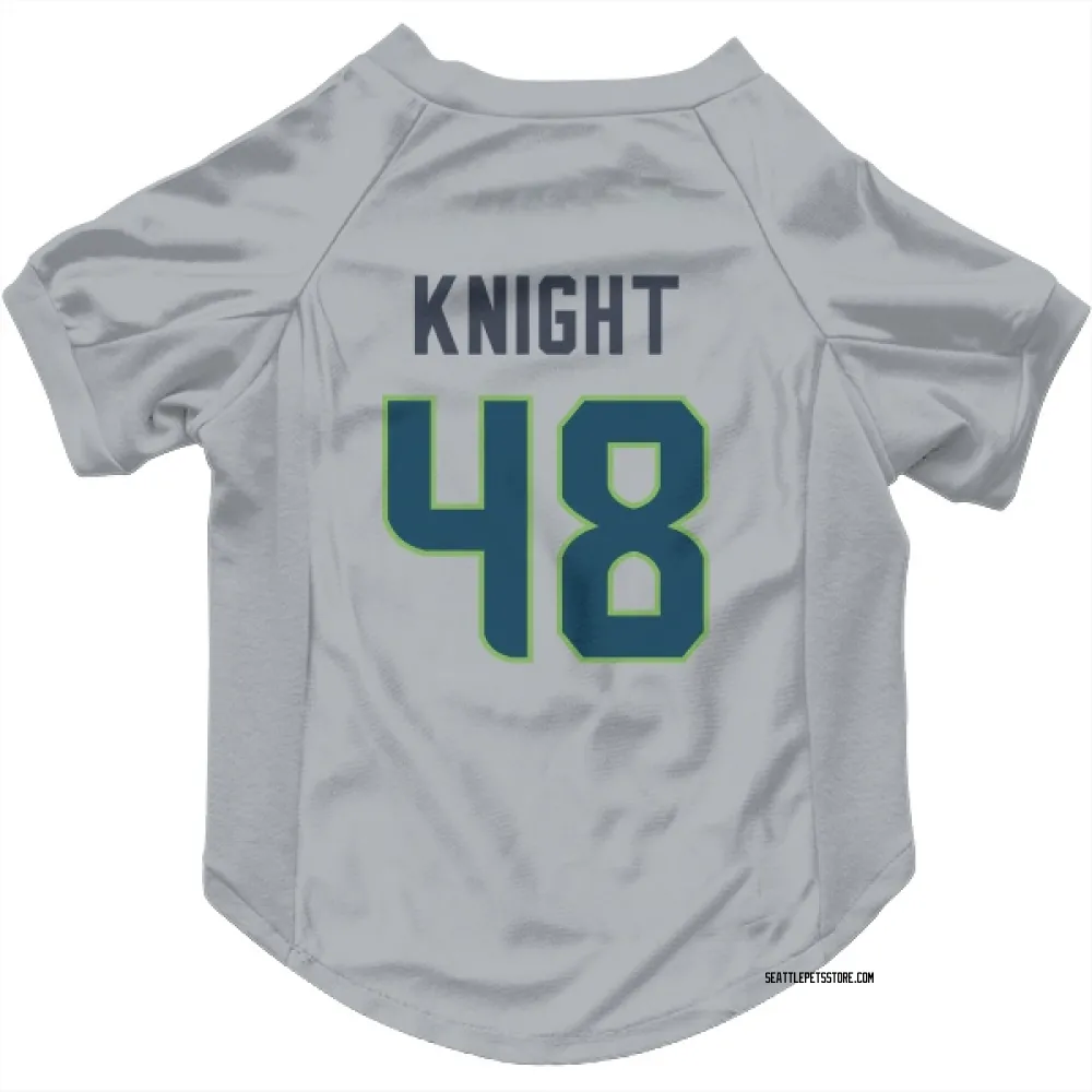 Seattle Seahawks Tyrice Knight Gray Pet Jersey for Dog & Cat