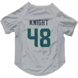 Seattle Seahawks Tyrice Knight Gray Pet Jersey for Dog & Cat