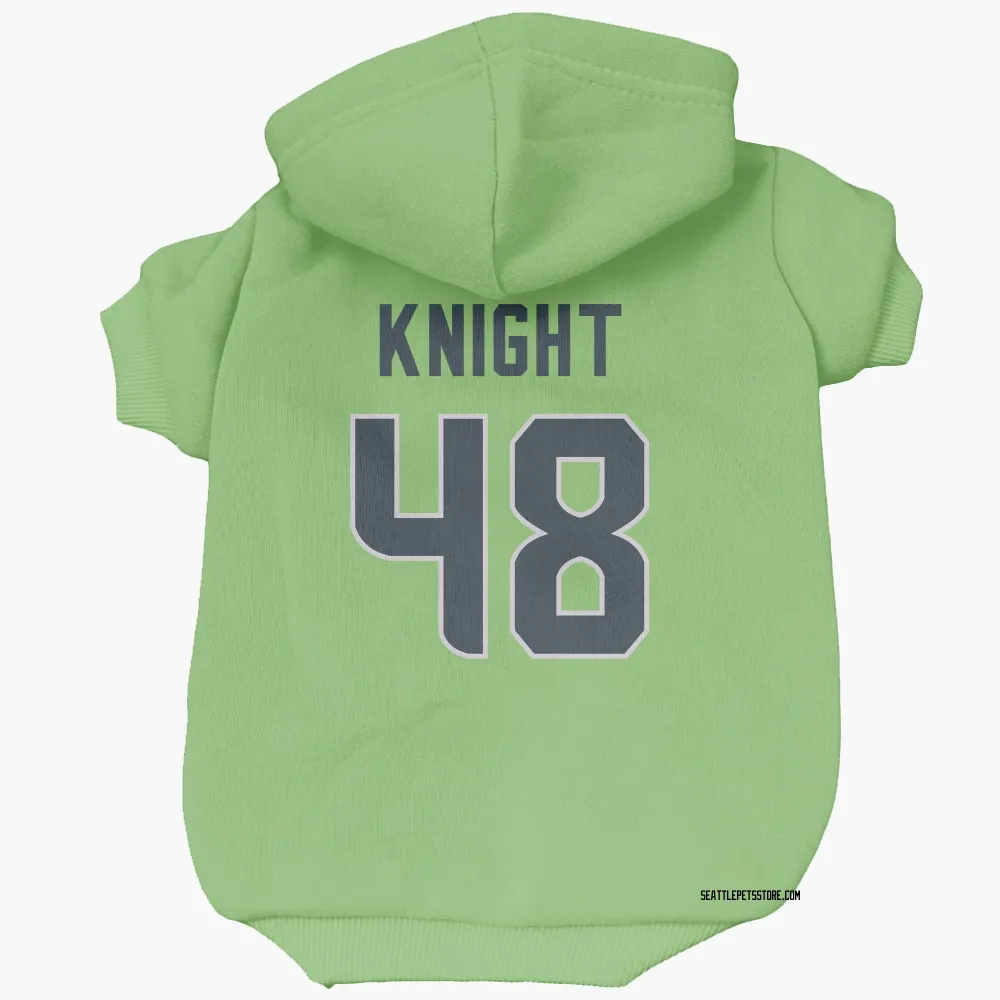 Seattle Seahawks Tyrice Knight Neon Green Pet Hoodie for Dog & Cat