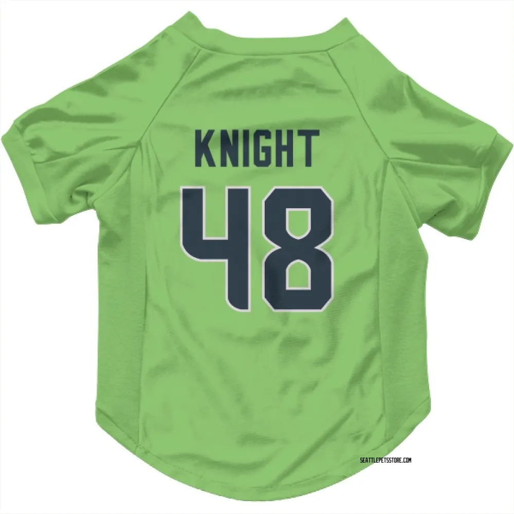 Seattle Seahawks Tyrice Knight Neon Green Pet Jersey for Dog & Cat