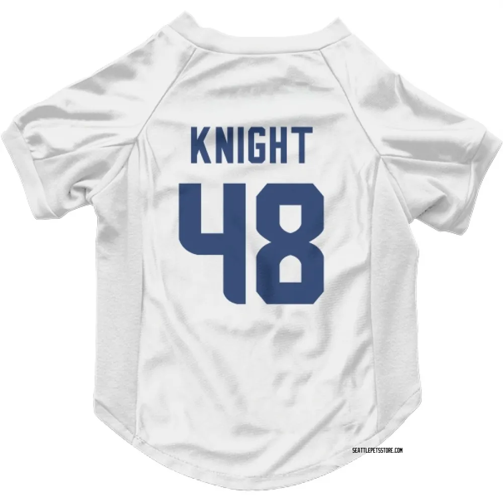 Seattle Seahawks Tyrice Knight White Pet Jersey for Dog & Cat