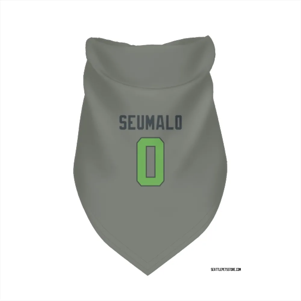 Seattle Seahawks Uso Seumalo Gray Neon Green Pet Bandana for Dog & Cat