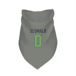 Seattle Seahawks Uso Seumalo Gray Neon Green Pet Bandana for Dog & Cat