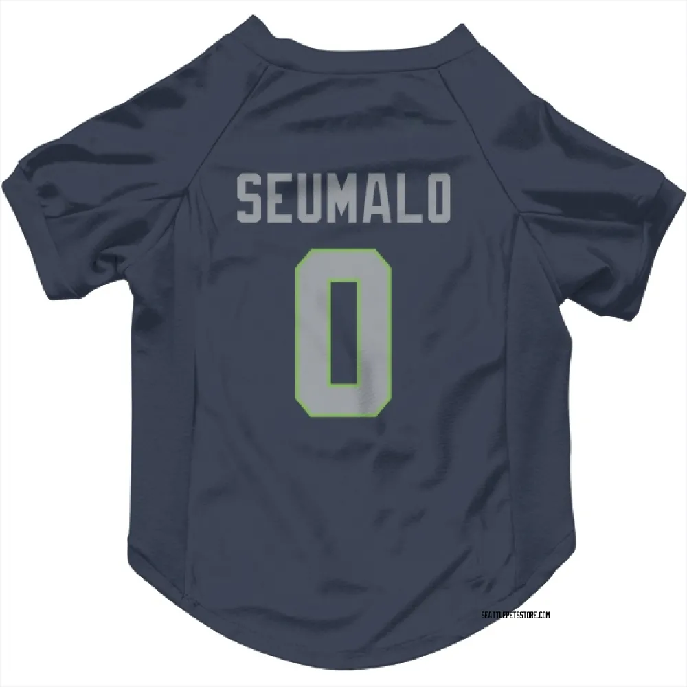 Seattle Seahawks Uso Seumalo Navy Pet Jersey for Dog & Cat