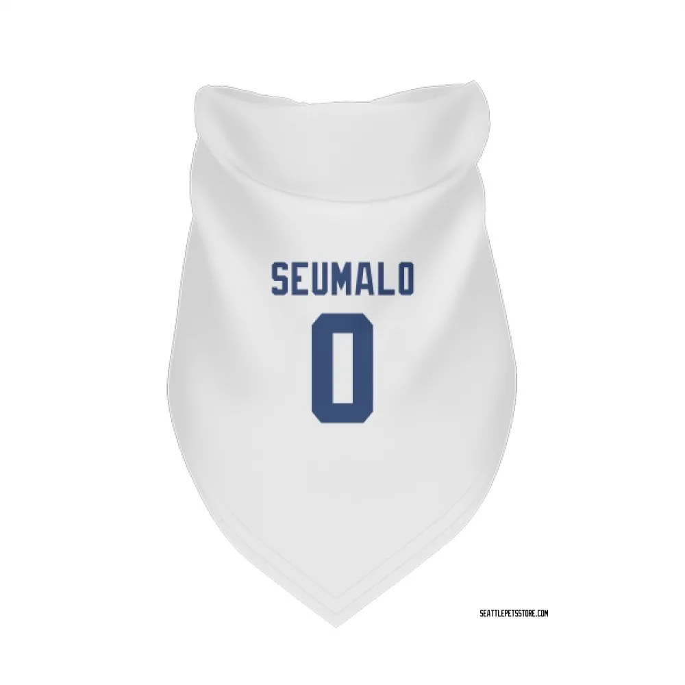 Seattle Seahawks Uso Seumalo White Pet Bandana for Dog & Cat