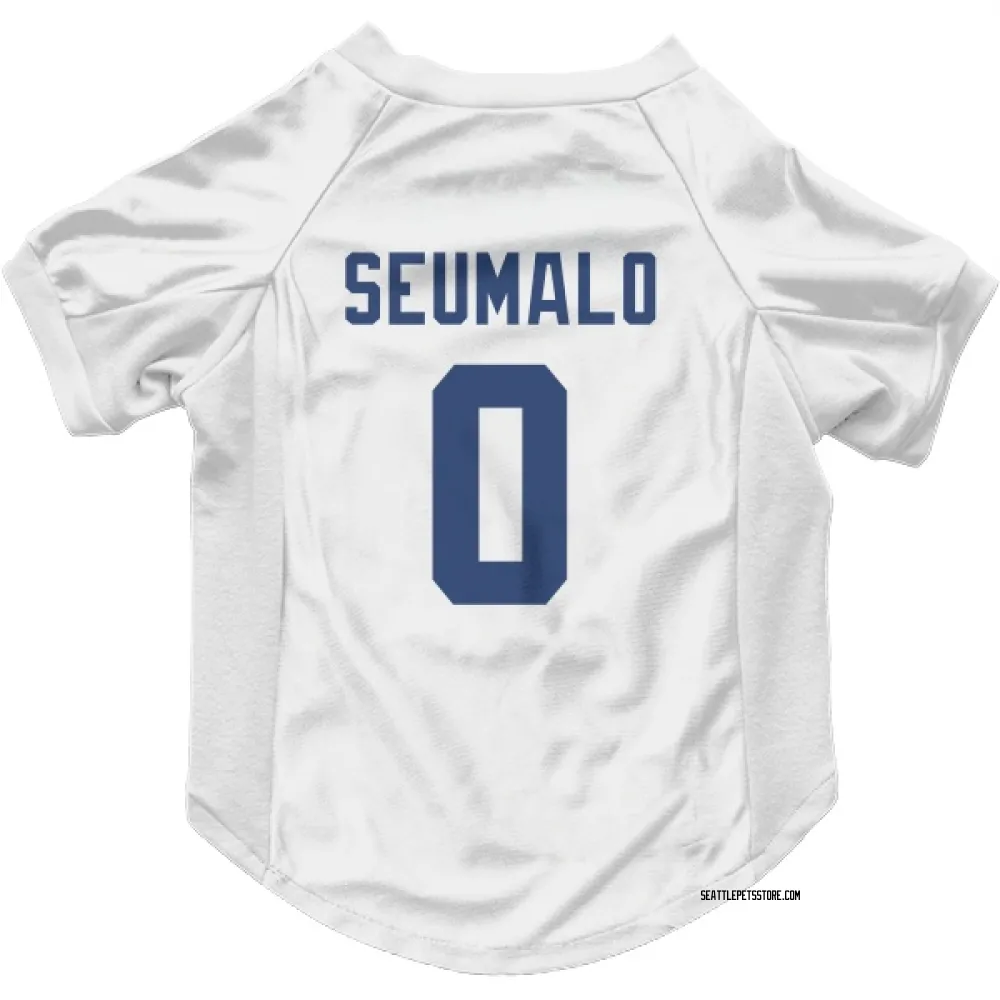 Seattle Seahawks Uso Seumalo White Pet Jersey for Dog & Cat